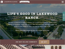 Tablet Screenshot of lakewoodranch.com